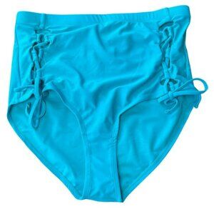 Forever 21+ NWT Side-Tie Bathing Suit Bottoms Women's Plus Size 0X Jade Blue